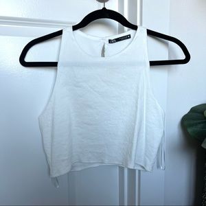 Zara linen crop top